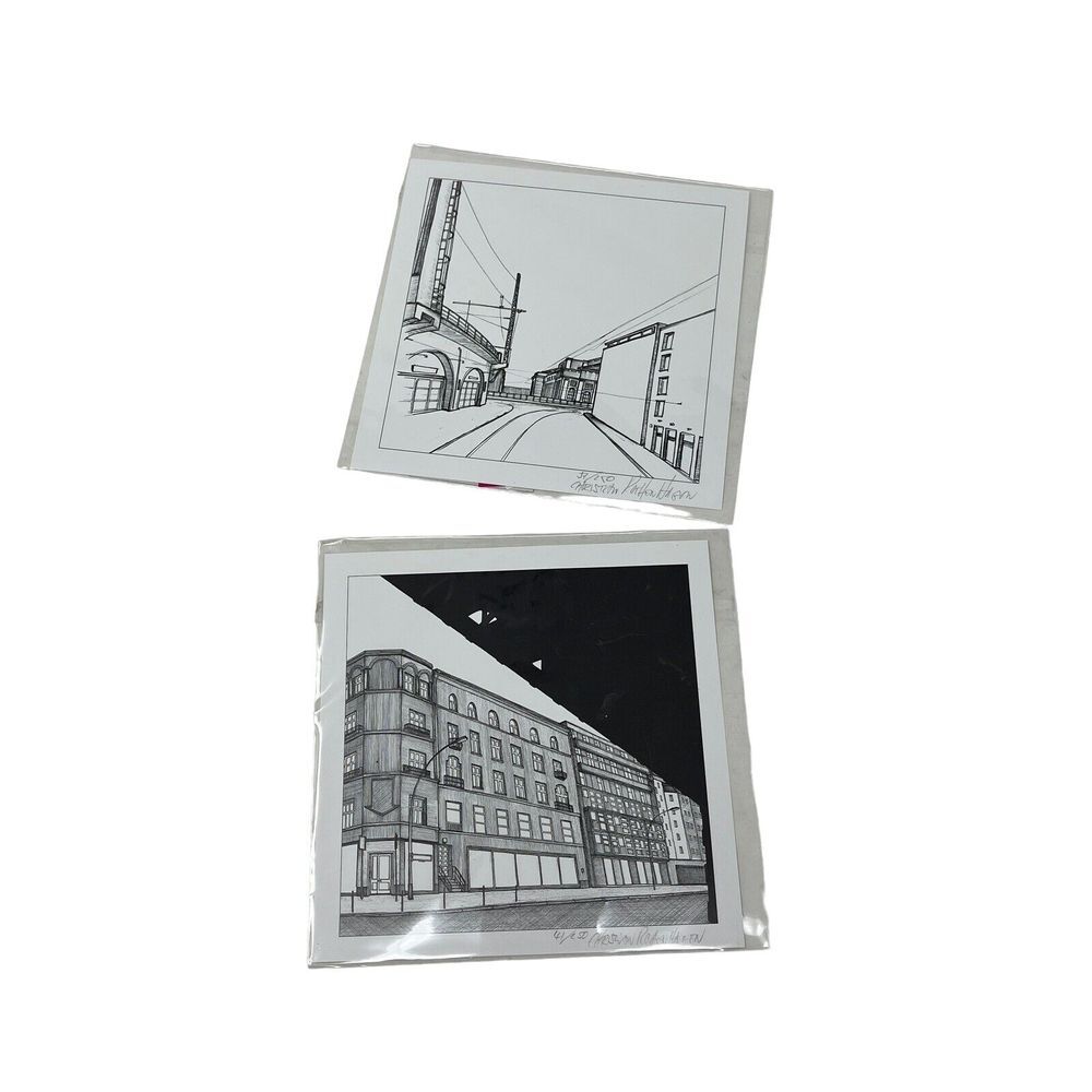 Art Lot Of 2 New Signed‎ And Numbered Drawings By Christian Rothenhagen